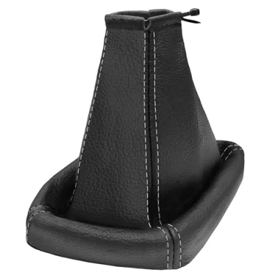 Abbildung von L&amp;P A0012 3 Schaltsack Schaltmanschette 100% Echtleder Leder Schwarz Naht Grau Ersatzteil für Mondeo Mk3 Bj. 2003 2006