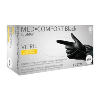 Abbildung von L+D 14684 HXL Gummihandschuhe schwarz 10 Vinyl, Nitril