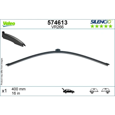 Abbildung von Scheibenwischer Valeo Silencio X.trm 574613 400mm hinten Rahmenlos AUDI: A6 C7 Avant, A4 B8 Limousine, MERCEDES BENZ: V Klasse