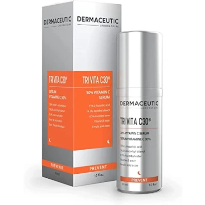 Abbildung von Dermaceutic Tri Vita C30 30% Vitamin C Serum Hochkonzentriertes Premium Produkt mit 3 Arten von und E Antioxidatives Gesichtsserum 30 ml