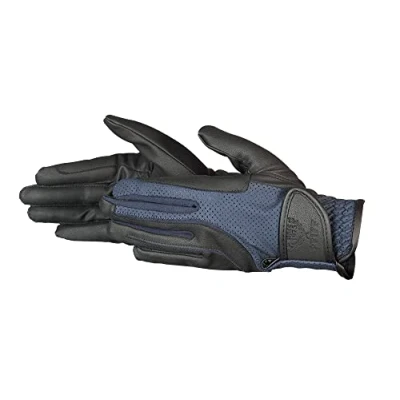 Abbildung von PFIFF Damen elastischer Reithandschuhe Handschuhe, schwarz/Blau, M