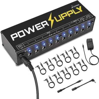 Abbildung von Donner Gitarre Pedal Netzteil 10 Isolated Ausgang Power Supply für 9V/12V/18V Effektpedale (DP 1)