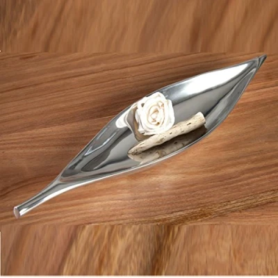 Abbildung von DESIGN DELIGHTS Dekoschale DEKO SCHALE &quot;SHORT LEAF&quot;, 40 cm, silber, Dekoteller