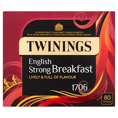 Abbildung von Twinings 1706 English Strong Breakfast Tea, 80 Tea Bags, 250g (Pack of 3) by