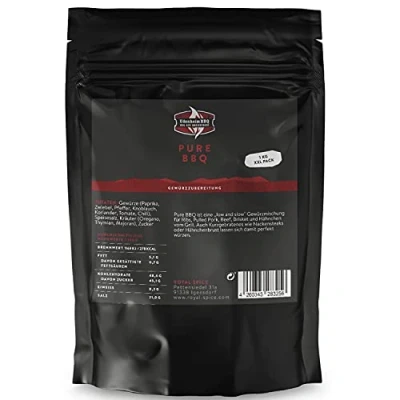 Abbildung von Royal Spice Udenheim Pure BBQ Allround Gewürzmischung 1kg Beutel Rub für Beef, Burger, Chicken &amp; Schweinefleisch