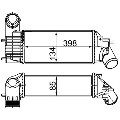Abbildung von MAHLE ORIGINAL CI 26 000S Ladeluftkühler CITROËN: C5 I Schrägheck