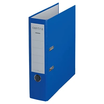 Abbildung von Centra Standard Ordner (grauappe RC, mit PP Folie kaschiert, A4, 8 cm Rückenbreite, Chromos) blau, 20 Stück