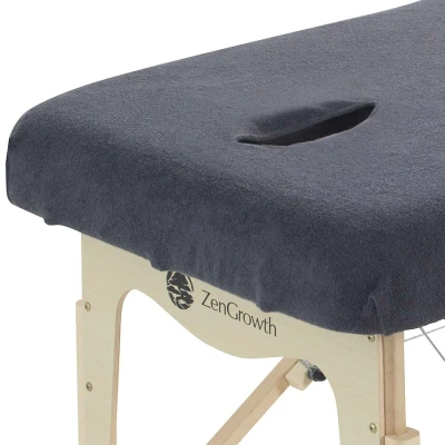 Abbildung von Spannbetttuch Massageliege Grau, Mit Aussparung, 280gr/m², 192cm x 63 71cm, Frottee