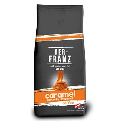 Abbildung von Der Franz Kaffee, aromatisiert mit Karamaell, Intensität3/5, Arabica und Robusta Kaffeebohnen, 1000 g