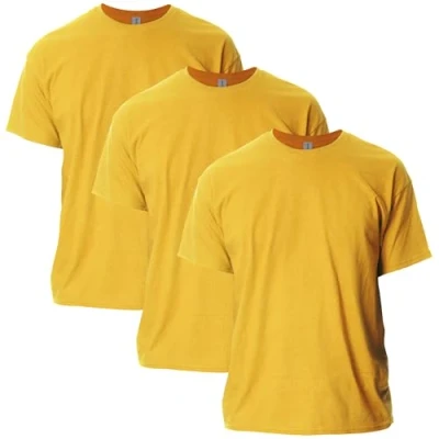 Abbildung von Gildan Unisex Erwachsene Ultra Cotton, Style G2000, Multipack T Shirt, Gold (3er Pack), L