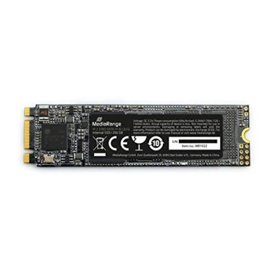 Abbildung von MediaRange Interne SSD Festplatte 256GB Solid State mit M.2 Schnittstelle SATA Rev. 3.1 und 3D NAND Technologie, ideal als internes Laufwerk zum Aufrüsten von Computern Notebooks