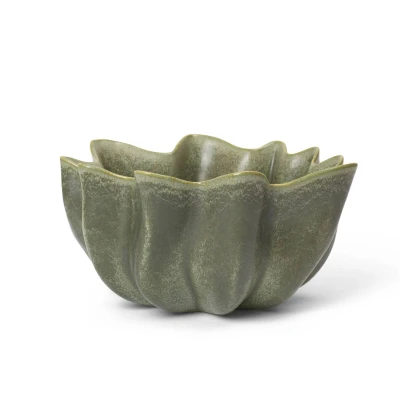 Abbildung von ferm LIVING Schüssel Nium, grün, Ø 36 cm, Keramik, glasiert