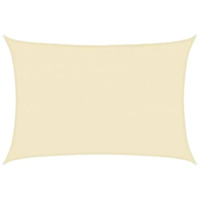 Abbildung von vidaXL Sonnensegel Sonnenschutz Windschutz Sonnendach UV Schutz Sonnenschutzsegel Schattenspender Garten Terrasse Balkon 160g/m² Creme 2,5x4m HDPE
