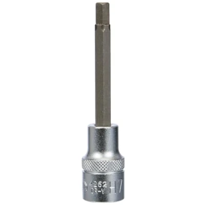 Abbildung von BGS 4262 Bit Einsatz Länge 100 mm 12,5 (1/2&quot;) Innensechskant 7 CV Stahl
