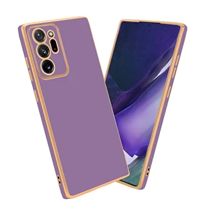 Abbildung von Cadorabo Hülle kompatibel mit Samsung Galaxy NOTE 20 ULTRA Schutzhülle TPU Silikon Case Liquid Design Kameraschutz Slim Kratzfest Gummi Rundumschutz für in Lila
