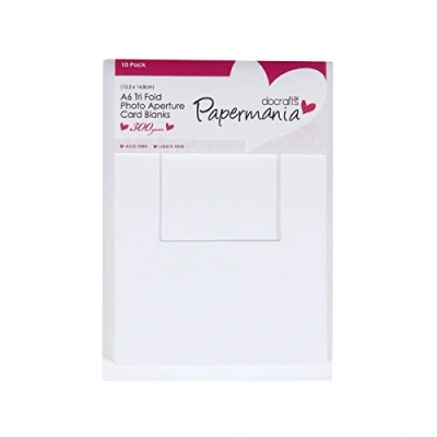 Abbildung von Papermania PMA150107 Passepartoutkarten, mit Öffnung quadratisch 300 g/m² A6 weiß