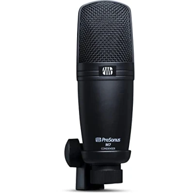 Abbildung von PreSonus M7, Nierenkondensatormikrofon für Aufnahme, Podcasting und Broadcasting mit Ständer, XLR Kabel, Transporttasche