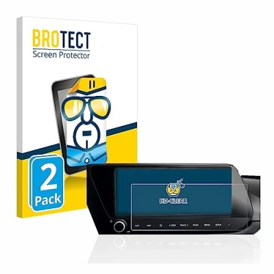 Abbildung von BROTECT (2 Stück Schutzfolie für Hyundai i20N 2021 Infotainment System 10&quot; Displayschutz Folie Ultra Klar