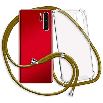 Abbildung von mtb more energy Handykette kompatibel mit Huawei Mate 10 Pro (6.0&#039;&#039;) Khaki Smartphone Hülle zum Umhängen Anti Shock Full TPU Case