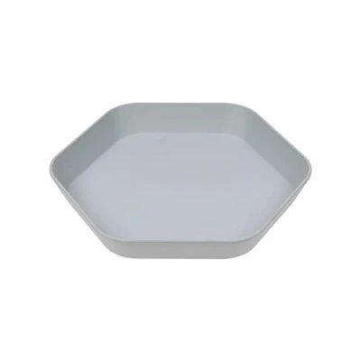 Abbildung von LÄSSIG Kinder Teller Kindergeschirr ohne Melamin, BPA frei, aus Biokomposit/Plate Geo, grey blue