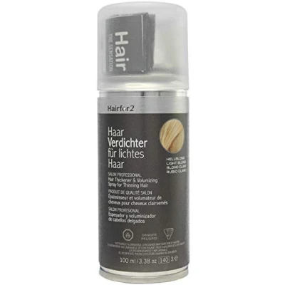 Abbildung von Hairfor2 Haarverdichtungsspray gegen lichtes Haar Haarpuder Streuhaar Haarauffüller Haarausfall Haarverdichter (100ml) (hellblond)