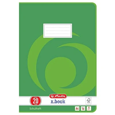 Abbildung von Herlitz Schulheft x.book, A4, blanko (Lineatur 20), ungelocht, 16 Blatt