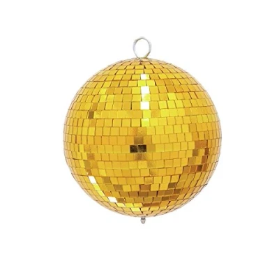 Abbildung von Eurolite Spiegelkugel 20cm gold Discokugel mit goldenen Facetten Mirrorball für die ganz besondere Deko
