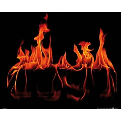 Abbildung von 1art1 Feuer Poster Warmes Kaminfeuer Plakat Bild 50x40 cm