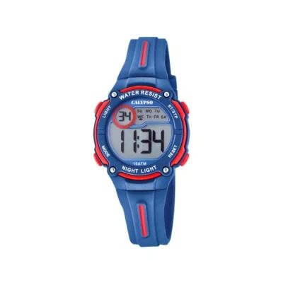 Abbildung von Calypso WATCHES Digitaluhr Kinder Uhr K6068/4 Kunststoffband, (Digitaluhr), Armbanduhr rund, Kunststoff, PURarmband dunkelblau, Fashion