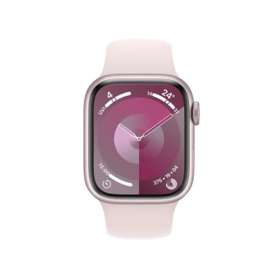 Abbildung von Apple Watch Series 9 (GPS + Cellular) 41mm Aluminiumgehäuse pink, Sportband pink S/M