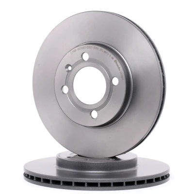Abbildung von BREMBO COATED DISC LINE 09.5166.11 Bremsscheibe 256 20 4 innenbelüftet beschichtet mit Schrauben VOLKSWAGEN: Golf 3, Scirocco II, 3 Cabrio