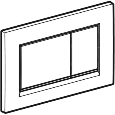 Abbildung von GEBERIT Betätigungsplatten Sigma30 für 2 Mengen Spülung weiß/vergoldet/weiß