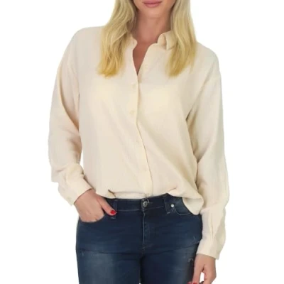 Abbildung von JdY Damen JDYTHEIS Life L/S Loose Shirt WVN NOOS Hemd, Tapioca, Large