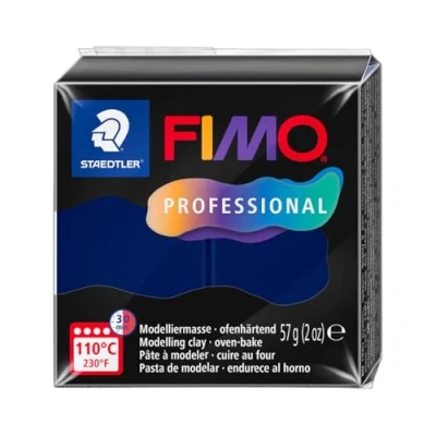Abbildung von STAEDTLER FIMO professional 8040 ofenhärtende Modelliermasse, speziell für Profis und Künstler, Einzelprodukt marineblau, 34