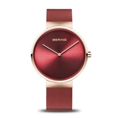 Abbildung von Bering Unisex Uhr, Größe: One Size, Rot roségold