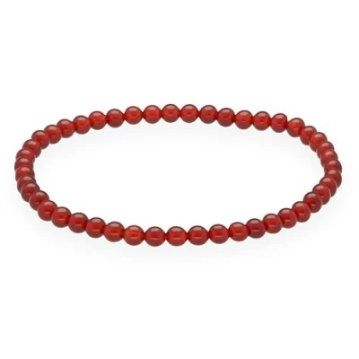 Abbildung von Lebensquelle Plus Mini Kugelarmband 4mm Hochwertiges Edelsteinarmband (Karneol)