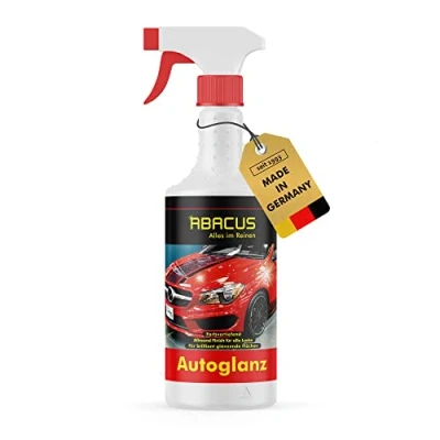 Abbildung von ABACUS® Autoglanz mit Lotus Effekt, Glanzreiniger für brillanten Tiefenglanz, Glanzfinish, Detailer, Glanz Spray, Lackreiniger, Schnellwachs, Trockenwäsche Auto, Autoreiniger 750 ml