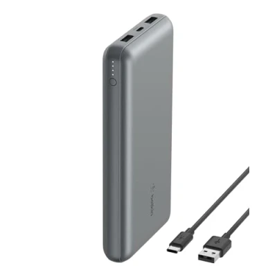 Abbildung von Belkin BoostCharge Powerbank 20K, Spacegrau, 20.000 mAh Solar