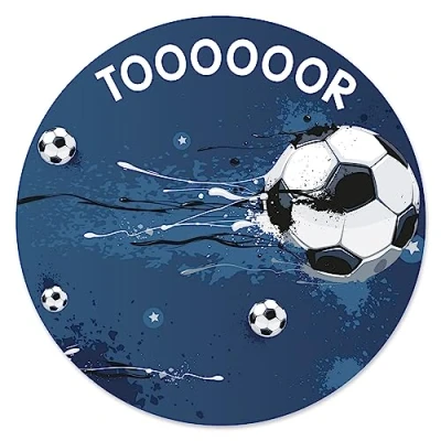 Abbildung von Mauspad im Fußball Design I Ø 22 cm rund Mousepad in Standard Größe, rutschfest für, Jungs cool dv_653