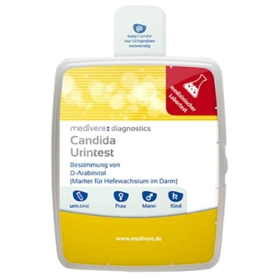 Abbildung von medivere Candida Urintest Laborchemische Analyse zur Bestimmung von D Arabinitol (Marker für Hefewachstum im Darm)