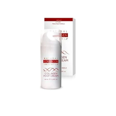 Abbildung von Natural Collagen Inventia Kollagen Fußcreme für Trockene Haut Füße und Rissige Fersen 50 ml Fußpflege Fusscreme Verbessert das Hautbild Spendet Feuchtigkeit Regeneriert