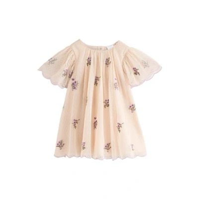Abbildung von Next Regular FIT Short Sleeve Embellished Cocktailkleid/festliches Kleid für Kinder, Größe: 68, Neutral