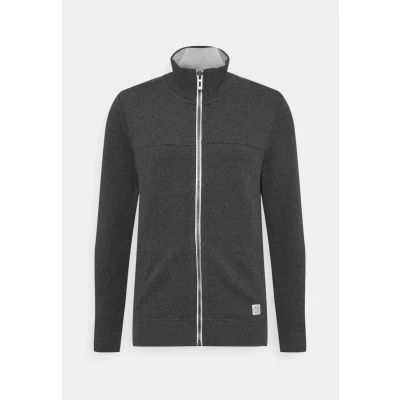 Abbildung von TOM Tailor WITH Cutline Sweatjacke, Herren, Größe: XXL, Dark grey melange