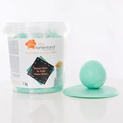 Abbildung von Zuckerteig Rollfondant Zuckermasse Fondant 1 5kg 26 Farben Perfekt zum Modellieren von Figuren und Dekorationen Halal &amp; Koscher (Hellgrün kg)
