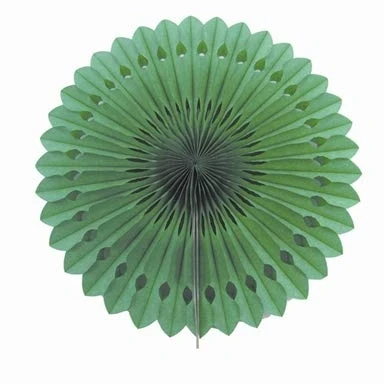 Abbildung von Creativery 1 Papierfächer 25cm (grün 580) // Deko Papier Fächer Rosetten Blumen Raumdeko Papierrosetten Hängedeko