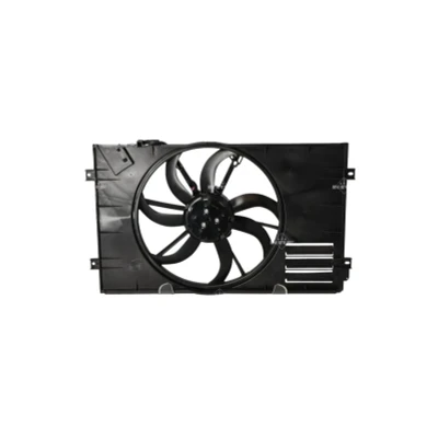 Abbildung von NRF 47927 Lüfter 390 12 400 mit Kühlerlüfterrahmen (Zarge), bürstenloser Motor VOLKSWAGEN: Caddy 3 Kombi, Transporter 5 Pritsche / Fahrgestell