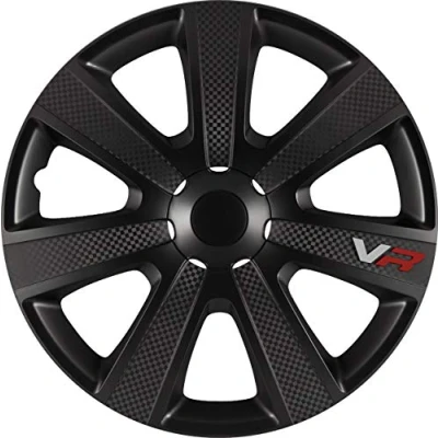 Abbildung von kh Teile Radkappen 15 Zoll VR Black schwarz 15&quot; 1 Fach lackiert Radzierblenden 4er Set komplett