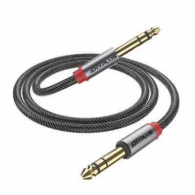 Abbildung von ANYPLUS Gitarrenkabel,【3M】 6.35mm Kabel Klinke Auf Klinke, Fish Wire Braided Stereo Instrument for Guitar, Bass Amplifier, Key Instrument, Electronic Piano, etc.