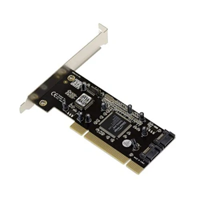 Abbildung von KALEA INFORMATIQUE PCI zu SATA Controller Karte mit 2 unabhängigen Ports oder als RAID 0,1 Silicon Image SIL3112 Chipsatz.