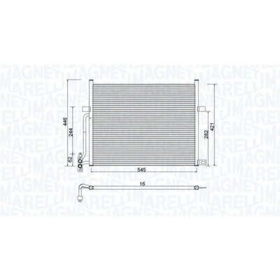 Abbildung von MAGNETI MARELLI 350203776000 Klimakondensator 545x421x16 421 545 16 BMW: 3 Touring, Limousine, Coupe
